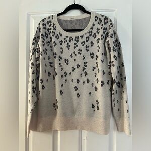 Leopard Print Cream Sweater